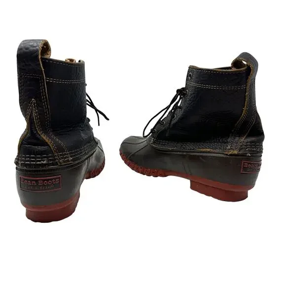L.L. Bean Men’s 6” Bean Boots Brown Leather Duck Boots Made in Maine Size 10 M